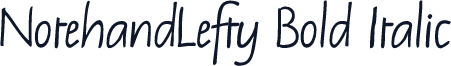 NotehandLefty Bold Italic