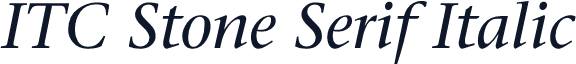 ITC Stone Serif Italic