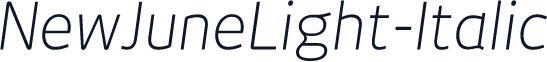 NewJuneLight-Italic