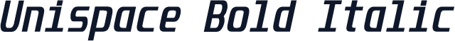 Unispace Bold Italic