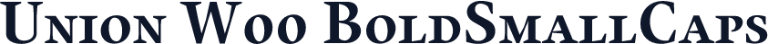 Union W00 BoldSmallCaps