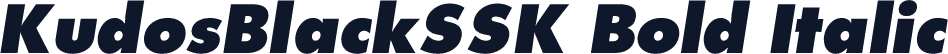 KudosBlackSSK Bold Italic