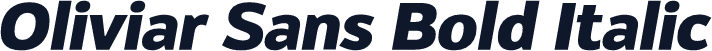 Oliviar Sans Bold Italic