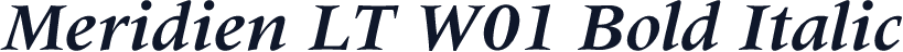 Meridien LT W01 Bold Italic