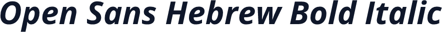 Open Sans Hebrew Bold Italic