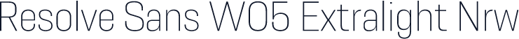 Resolve Sans W05 Extralight Nrw