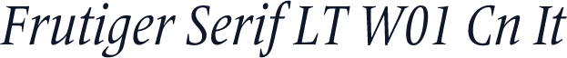 Frutiger Serif LT W01 Cn It