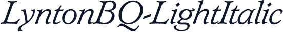 LyntonBQ-LightItalic