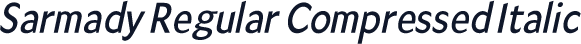 Sarmady Regular Compressed Italic