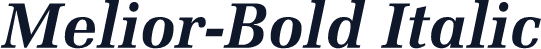 Melior-Bold Italic