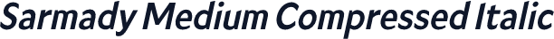 Sarmady Medium Compressed Italic