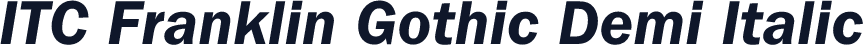 ITC Franklin Gothic Demi Italic
