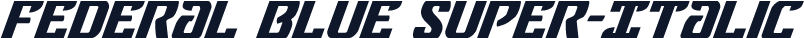 Federal Blue Super-Italic