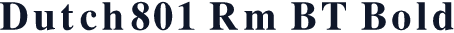 Dutch801 Rm BT Bold