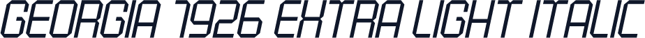 Georgia 1926 Extra Light Italic