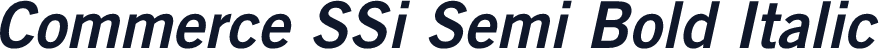 Commerce SSi Semi Bold Italic