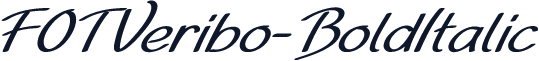 FOTVeribo-BoldItalic