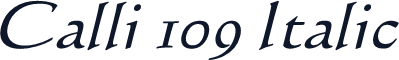Calli 109 Italic