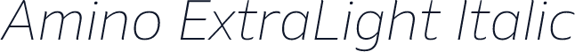 Amino ExtraLight Italic