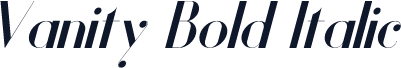 Vanity Bold Italic