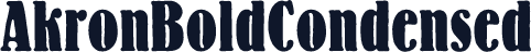 AkronBoldCondensed