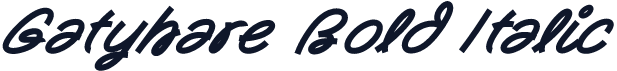 Gatyhare Bold Italic