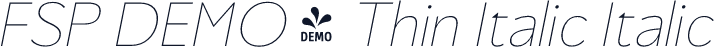 FSP DEMO - Thin Italic Italic