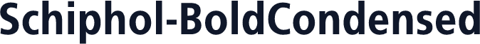 Schiphol-BoldCondensed