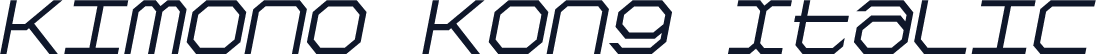 Kimono Kong Italic