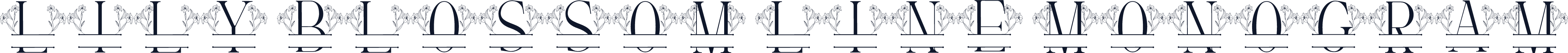 Lily Blossom Line Monogram