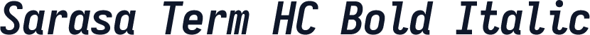 Sarasa Term HC Bold Italic