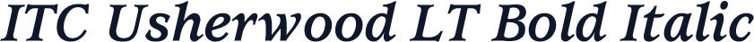 ITC Usherwood LT Bold Italic