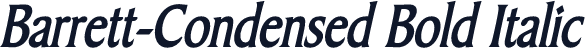 Barrett-Condensed Bold Italic