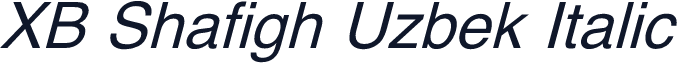 XB Shafigh Uzbek Italic