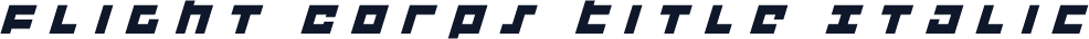 Flight Corps Title Italic