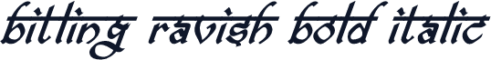 bitling ravish Bold Italic