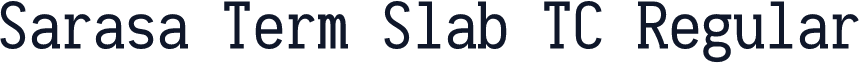 Sarasa Term Slab TC Regular