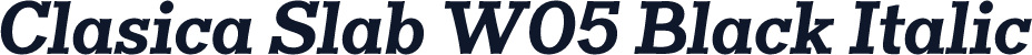 Clasica Slab W05 Black Italic