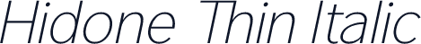 Hidone Thin Italic
