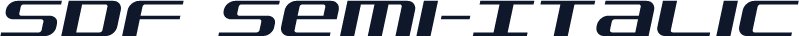 SDF Semi-Italic