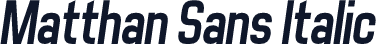 Matthan Sans Italic