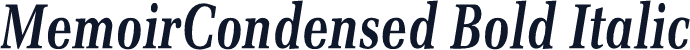 MemoirCondensed Bold Italic