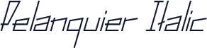 Pelanquier Italic