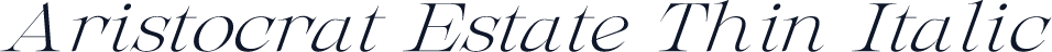 Aristocrat Estate Thin Italic