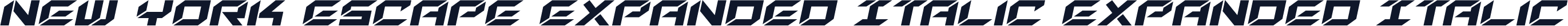 New York Escape Expanded Italic Expanded Italic