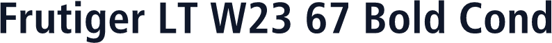 Frutiger LT W23 67 Bold Cond