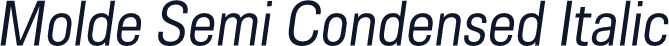 Molde Semi Condensed Italic