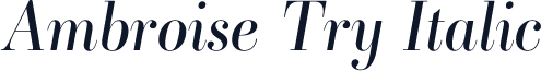Ambroise Try Italic
