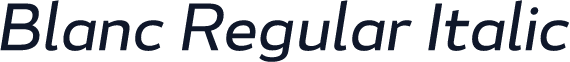 Blanc Regular Italic