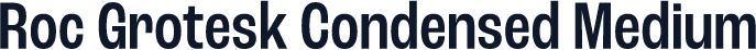 Roc Grotesk Condensed Medium